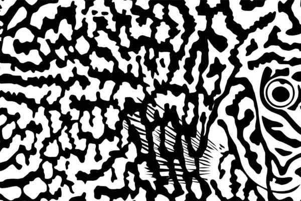 Seamless Artistic Motifs Pattern Εμπνευσμένο Από Symphysodon Discus Fish Για — Διανυσματικό Αρχείο