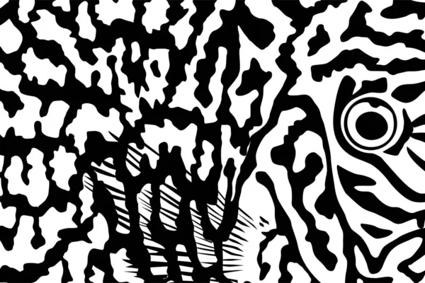 Patrón Motivos Artísticos Inspirado Symphysodon Discus Fish Skin Motifs Pattern — Vector de stock