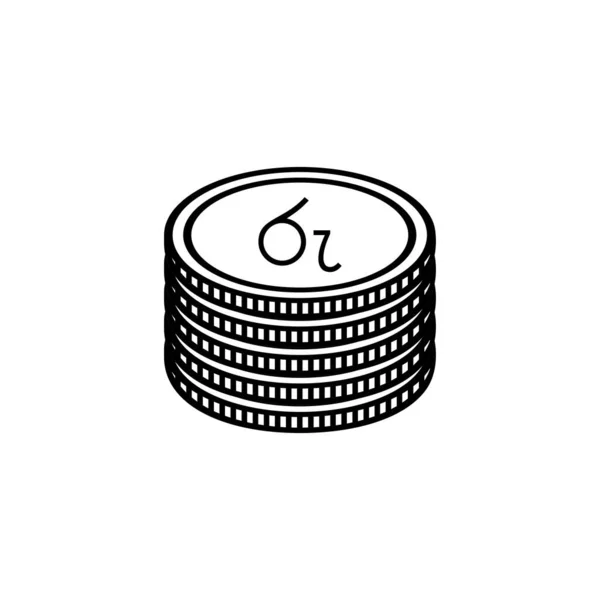 Símbolo Moneda Sri Lanka Cingalés Icono Rupia Sri Lanka Signo — Vector de stock