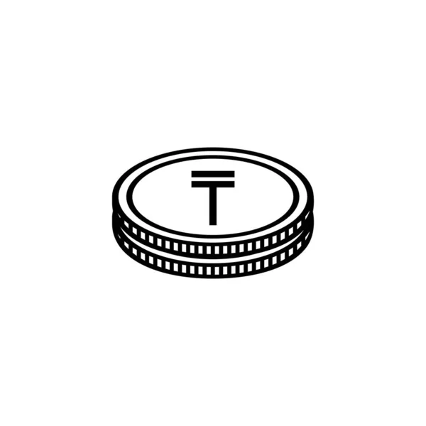 Символ Казахстанской Валюты Казахстанская Икона Тенге Знак Тенге Векторная Миграция — стоковый вектор