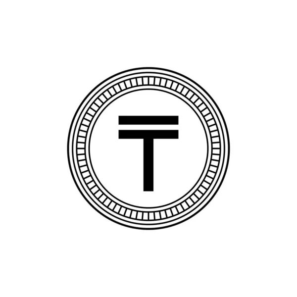 Символ Казахстанской Валюты Казахстанская Икона Тенге Знак Тенге Векторная Миграция — стоковый вектор