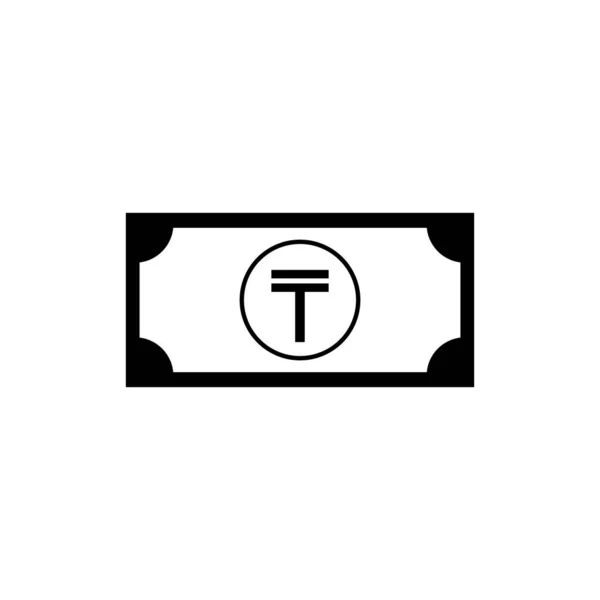 Kazachstán Měnový Symbol Kazachstán Tenge Ikona Kzt Znamení Vektorová Ilustrace — Stockový vektor