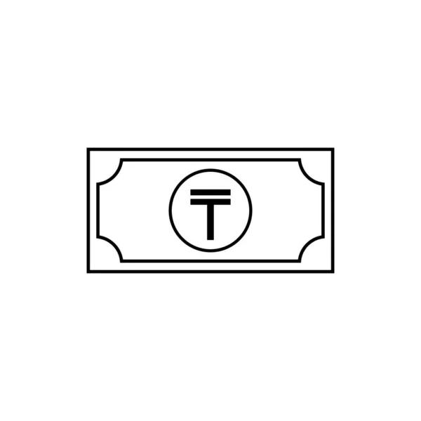 Kazakhstan Currency Symbol Kazakhstani Tenge Icon Kzt Sign Vector Illustration — Stock Vector
