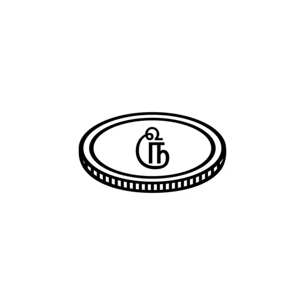 タミル語でスリランカの通貨記号 スリランカルピーアイコン Lkrサイン ベクターイラスト — ストックベクタ