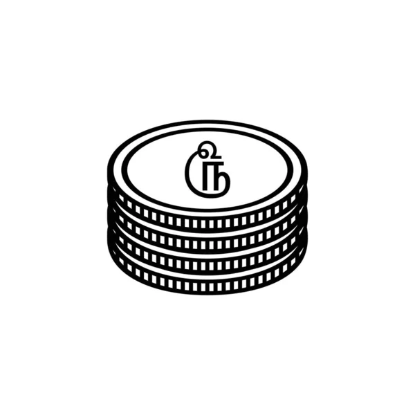 Symbol Měny Srí Lance Tamilu Ikona Srílanské Rupie Znak Lkr — Stockový vektor