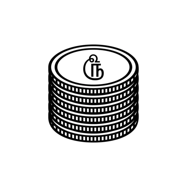 Symbole Monétaire Sri Lanka Roupie Tamoule Icône Roupie Sri Lankaise — Image vectorielle