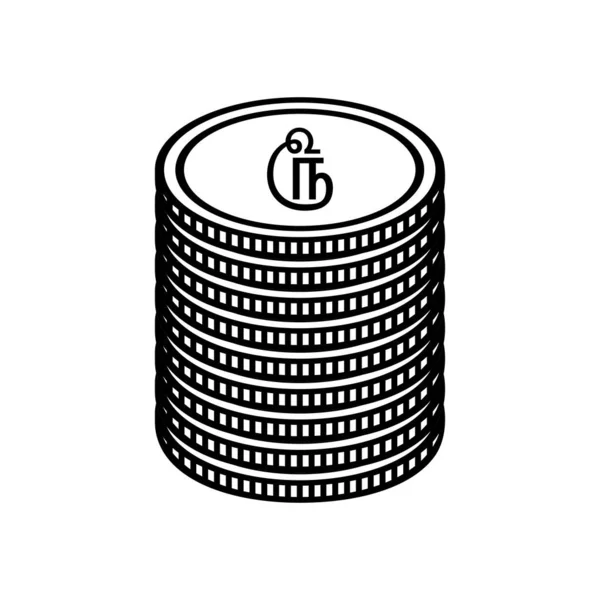 Símbolo Moneda Sri Lanka Tamil Icono Rupia Sri Lanka Signo — Archivo Imágenes Vectoriales