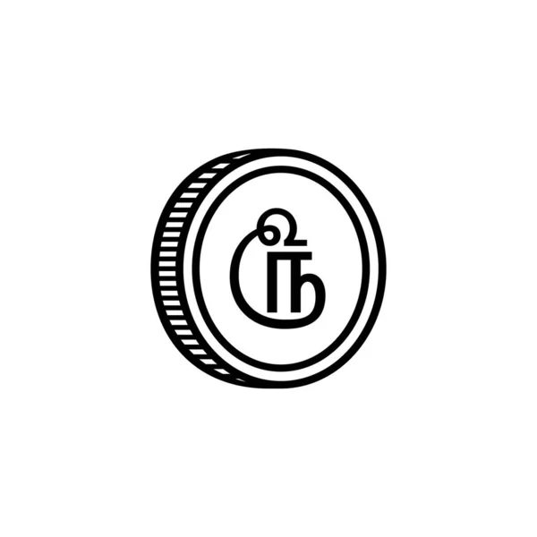 タミル語でスリランカの通貨記号 スリランカルピーアイコン Lkrサイン ベクターイラスト — ストックベクタ