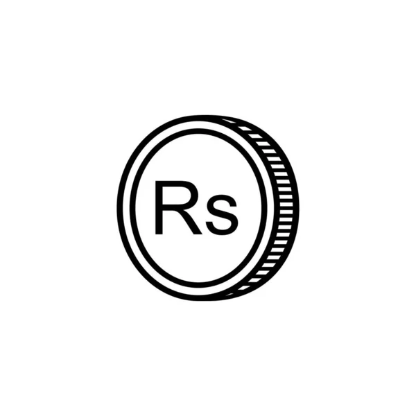 Sri Lanka Simbolo Valuta Inglese Plurale Icona Rupia Dello Sri — Vettoriale Stock