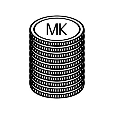 Malavi Para Birimi Sembolü, Malawian Kwacha Simgesi, MWK İşareti. Vektör İllüstrasyonu
