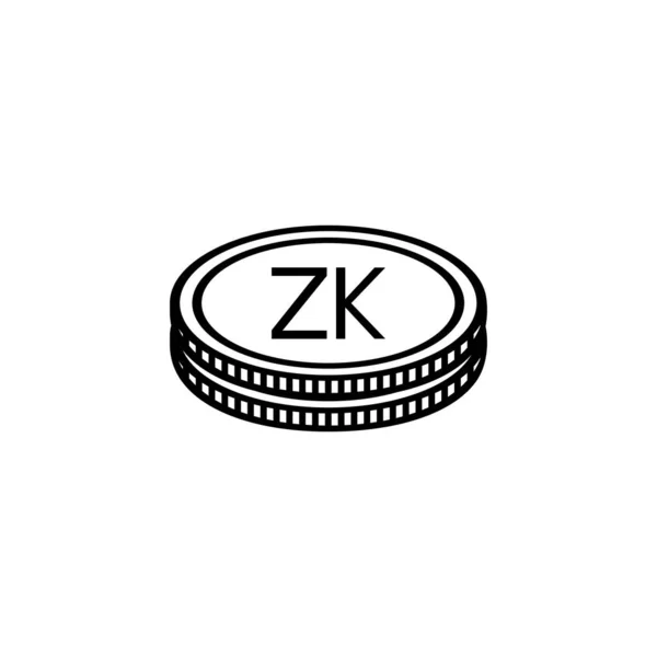 Zambia Symbol Waluty Zambian Kwacha Icon Zmw Znak Ilustracja Wektora — Wektor stockowy