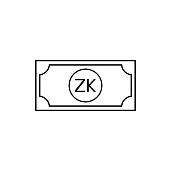 Zambia Currency Symbol Zambian Kwacha Icon Zmw Sign Vector Illustration — Stock Vector