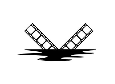Korku, Korku, Korku, Gore, Sadist, Sıçrayan, Slasher, Slasher, Gizem, Korkutucu veya Cadılar Bayramı Poster Filmi 'nin Görüntü Simgesi' nin Silueti. Vektör İllüstrasyonu