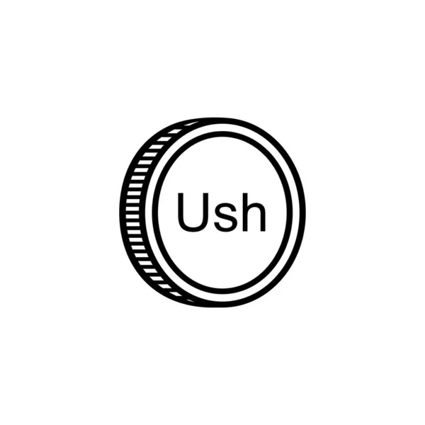 Uganda Währungssymbol Symbol Des Ugandischen Shilling Ugx Zeichen Vektorillustration — Stockvektor