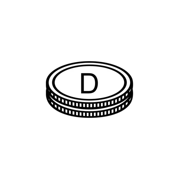 Γκάμπια Νόμισμα Σύμβολο Γκάμπια Dalasi Icon Gmd Σημάδι Εικονογράφηση Διανύσματος — Διανυσματικό Αρχείο