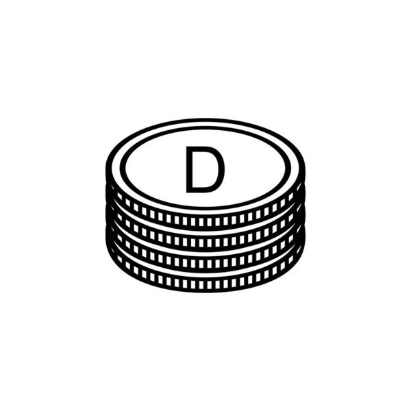 Gambia Valutasymbol Gambian Dalasi Ikonen Gmd Tecken Vektor Illustration — Stock vektor