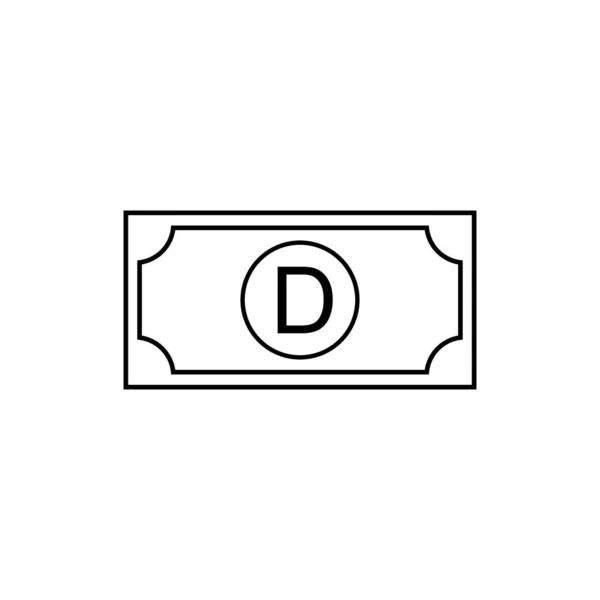 Gambia Valutasymbol Gambian Dalasi Ikonen Gmd Tecken Vektor Illustration — Stock vektor