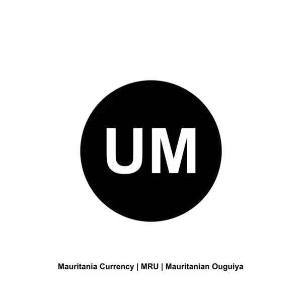 Μαυριτανία Σύμβολο Νομίσματος Μαυριτανίας Ouguiya Icon Mru Sign Διάνυσμα Εικονογράφηση — Διανυσματικό Αρχείο