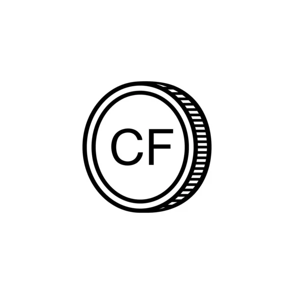 Символ Коморских Валют Коморская Икона Франка Знак Kmf Векторная Миграция — стоковый вектор