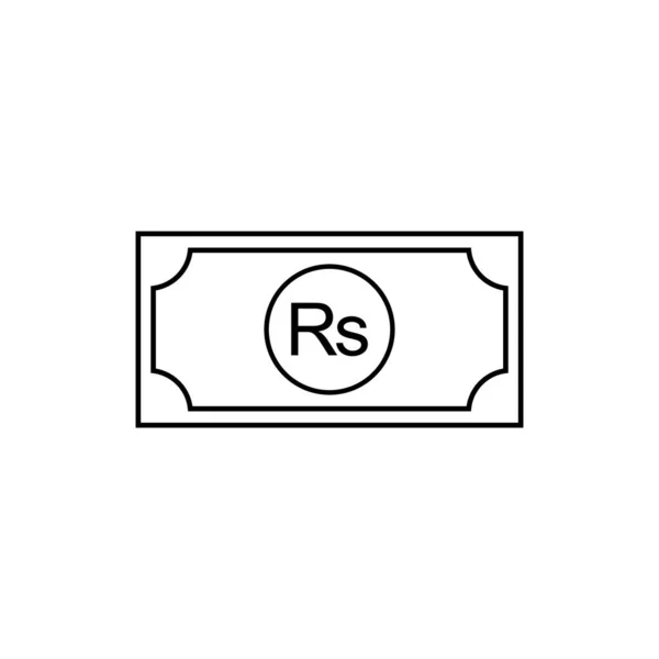 Mauritius Valutaszimbólum Mauritiusi Rúpia Ikon Mur Jel Vektorillusztráció — Stock Vector