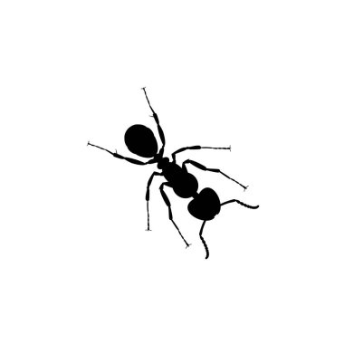 Sanat Illustration, Logo, Pictogram, Web sitesi veya Grafik Tasarım Elemanı için Ant Silhouette. Vektör İllüstrasyonu