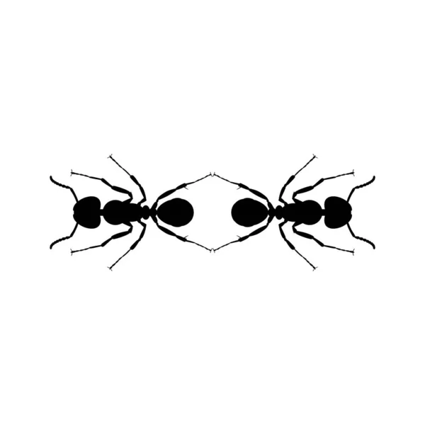 Paire Silhouette Fourmi Pour Illustration Art Logo Pictogramme Site Web — Image vectorielle