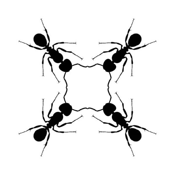 Kolonie Der Ameisensilhouette Für Kunstillustration Logo Piktogramm Website Oder Grafikdesign — Stockvektor