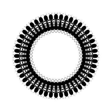 Sanat İllüstrasyonu, Logo, Pictogram, Web Sitesi veya Grafik Tasarım Elementi için Karınca Silueti Çemberi Şekil Düzenleme Kolonisi. Vektör İllüstrasyonu