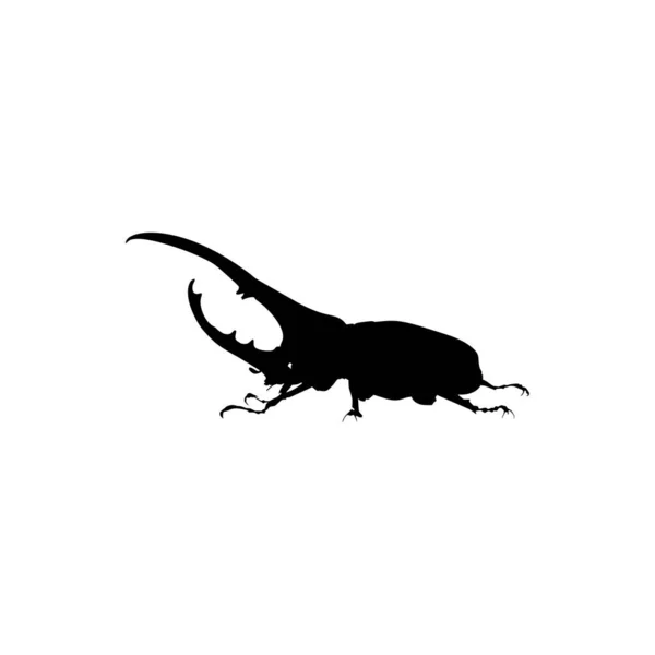 Силуэт Жука Рога Носорога Орла Dynastinae Использоваться Художественной Иллюстрации Логотипа — стоковый вектор