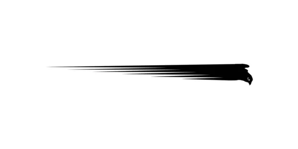 Παραμόρφωση Του Flying Bird Prey Silhouette Falcon Hawk Για Λογότυπο — Διανυσματικό Αρχείο