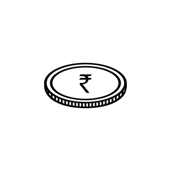 Índia Moeda Símbolo Ícone Rupia Indiana Inr Sign Ilustração Vetorial — Vetor de Stock