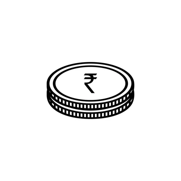 Indisches Währungssymbol Indische Rupie Symbol Inr Zeichen Vektorillustration — Stockvektor