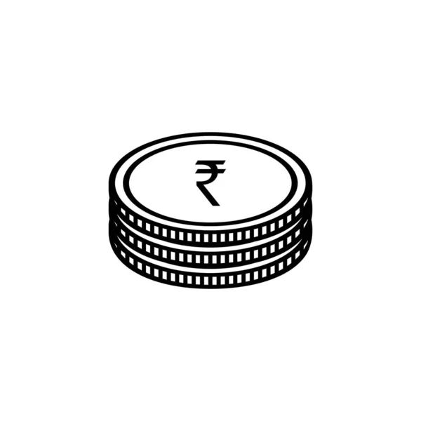India Currency Symbol Indian Rupee Icon Inr Sign Vector Illustration — Stock Vector