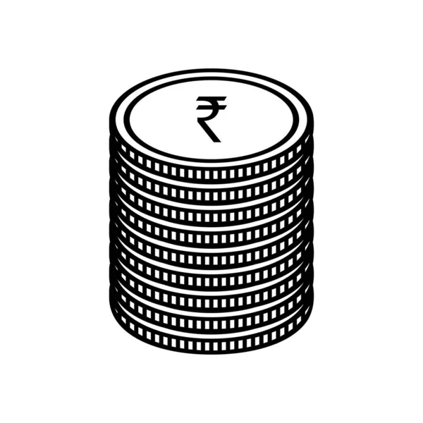 Indie Měna Symbol Indian Rupee Icon Inr Znamení Vektorová Ilustrace — Stockový vektor