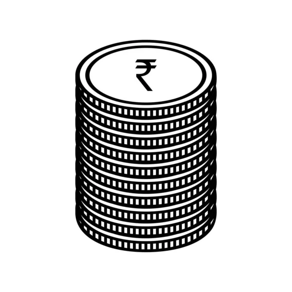 India Currency Symbool Indian Rupee Icon Inr Teken Vector Illustratie — Stockvector