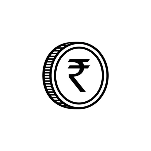Symbole Monnaie Inde Icône Roupie Indienne Signe Inr Illustration Vectorielle — Image vectorielle