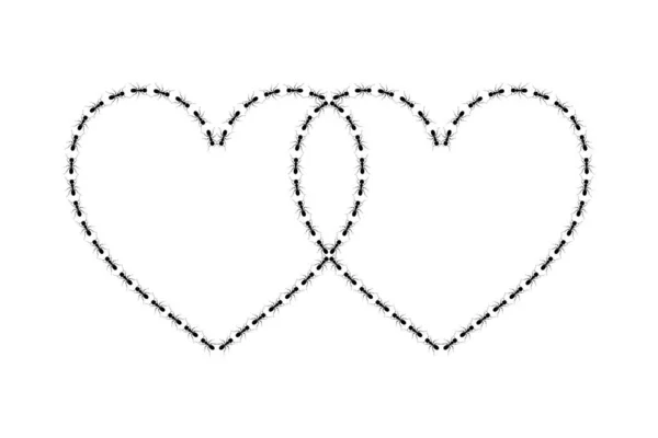 Ζεύγος Του Σχήματος Της Καρδιάς Ζευγάρι Σύμβολο Αγάπη Εικονίδιο Αποτελείται — Διανυσματικό Αρχείο