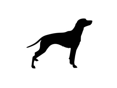 Logo için Köpek Silueti, Sanat İllüstrasyonu, Uygulamalar, Pictogram, Web Sitesi veya Grafik Tasarım Elemanı. Vektör İllüstrasyonu 