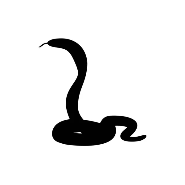 Silhouette Serpent Cobra Pour Logo Pictogramme Illustration Art Applications Site — Image vectorielle