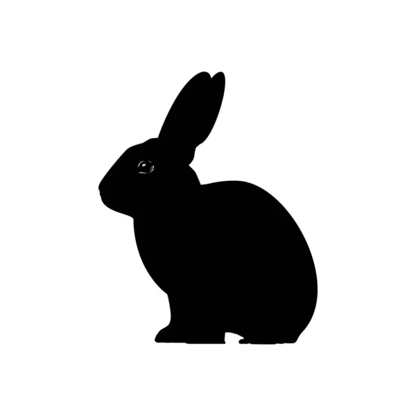 Kanin Eller Kanin Eller Hare Silhuett För Art Illustration Logotyp — Stock vektor