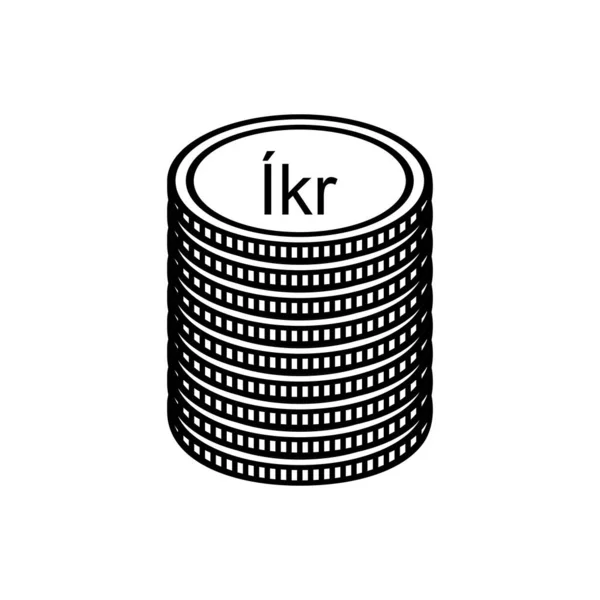 Island Valutasymbolen Isländska Kronan Ikonen Isk Tecknet Vektor Illustration — Stock vektor