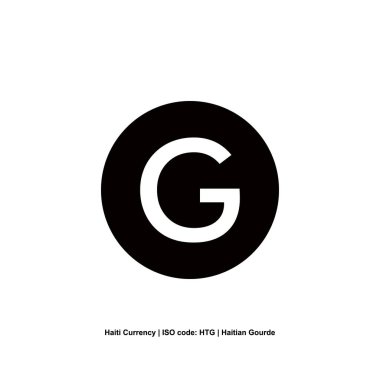 Haiti Döviz Sembolü, Haitili Gurme Simgesi, HTG İşareti. Vektör İllüstrasyonu