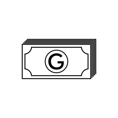 Haiti Döviz Sembolü, Haitili Gurme Simgesi, HTG İşareti. Vektör İllüstrasyonu