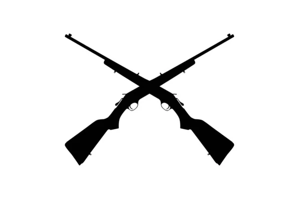 Waffe Silhouette Eine Lange Waffe Ist Eine Kategorie Von Schusswaffen — Stockvektor