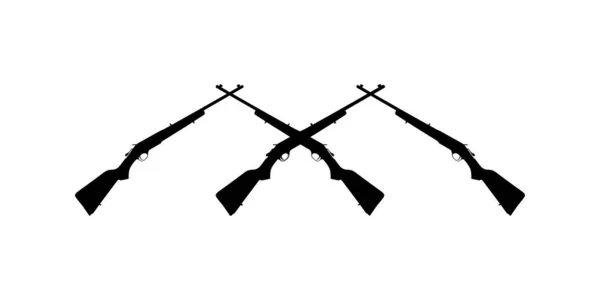 武器轮廓 长枪是一类枪管很长的火器 用于象形文字 美术图解或平面设计元素 病媒图解 — 图库矢量图片