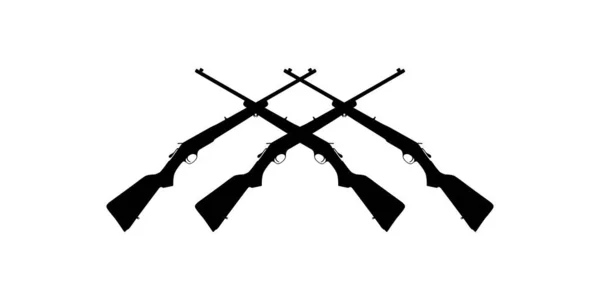 Fegyversziluett Hosszú Fegyver Lőfegyverek Kategóriája Hosszú Hordókkal Pictogramnak Logó Alkalmazások — Stock Vector