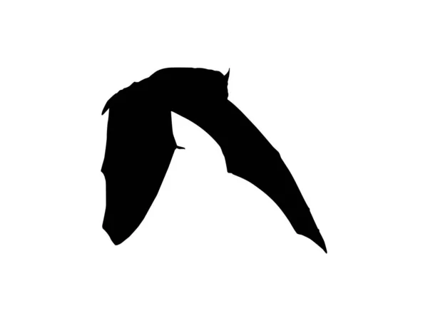 Silhouette Flying Fox Bat Art Illustration Ikona Symbol Piktogram Logo — Wektor stockowy