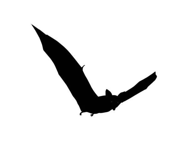 Силуэт Flying Fox Bat Art Illustration Icon Symbol Pictogram Logo — стоковый вектор
