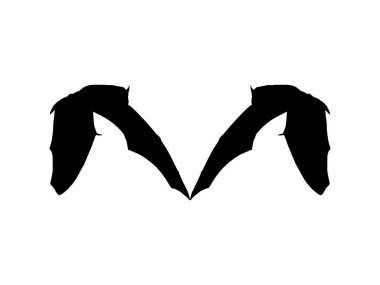 Uçan Tilki 'nin Silueti veya Sanat İllüstrasyonu için Yarasa, Simge, Sembol, Pictogram, Logo, Web Sitesi veya Grafik Tasarım Elemanı. Vektör İllüstrasyonu