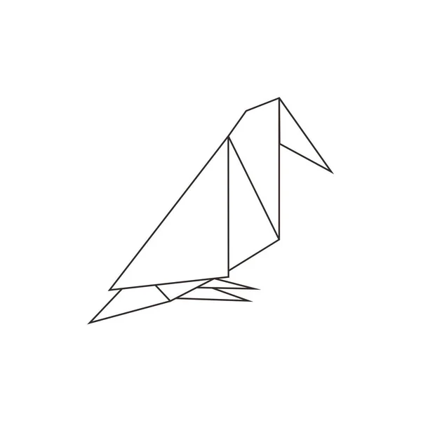 Bird Polygonal Lines Ilustração Para Logo Elemento Design Gráfico Ilustração —  Vetores de Stock